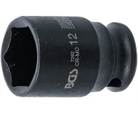 BGS Silová nástrčná hlavice, šestihranná,  6,3 mm (1/4&quot;),  12 mm