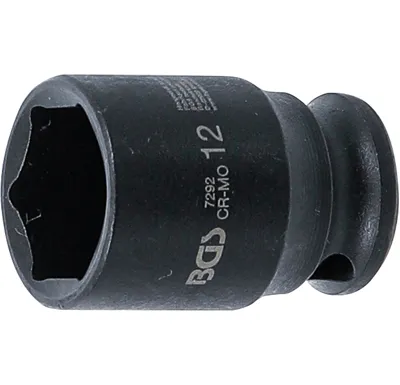 BGS Silová nástrčná hlavice, šestihranná,  6,3 mm (1/4"),  12 mm