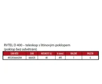 OSMA RVTEL B400 - teleskop s pochůzným litinovým poklopem plným 40 tun DN315 (1)