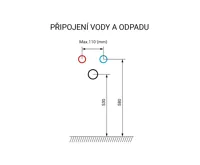 Koupelnová skříňka, dvoumyvadlo litý mramor, 120 cm,  bílá/dub (6)
