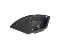 SAPHO Granitový vestavný dřez rohový s odkapem, 114x57,5cm, černá (1)