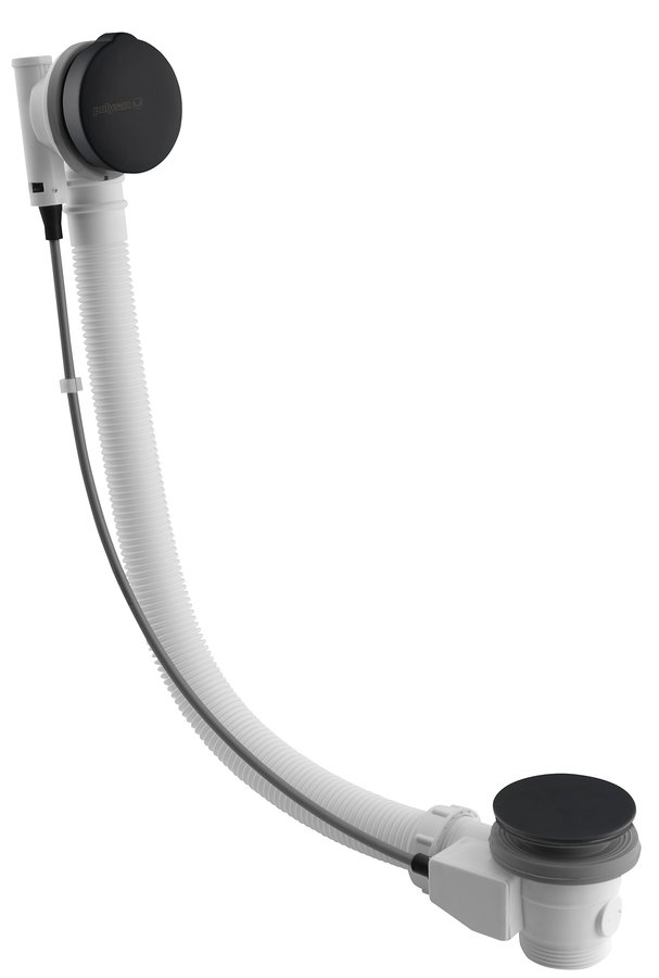 Polysan vanová souprava s bovdenem, délka 775mm, zátka 72mm, černá mat