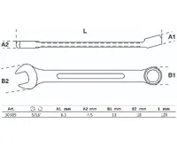 BGS Klíč očkoplochý 5/16", DIN 3113 (1)