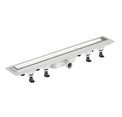 POLYSAN TILE podlahový žlab s nerezovým roštem pro dlažbu, L-820mm, DN40