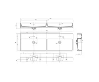 SAPHO AQUATIC umyvadlo, litý mramor, 140x46cm, bílá (5)