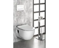 SAPHO BRILLA CLEANWASH závěsná WC mísa s bidetovou sprškou, Rimless, 36,5x53cm, bílá (6)