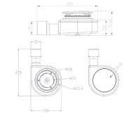 Sifon pro sprchovou vaničku, pr. 90 mm, stav. výška 65 mm (1)