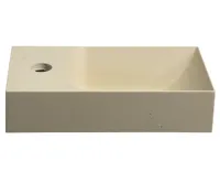 SAPHO PICCOLINO betonové umývátko 30,8x17cm, baterie vlevo, žlutá mat (5)