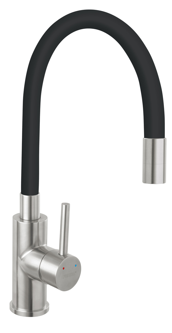 Novaservis dřezová stojánková baterie s flexi ramenem, černá-nerez - 70710,4c