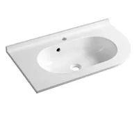 SAPHO PULSE umyvadlo rohové, litý mramor, 75x45cm, levé, bílá