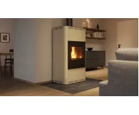 HS Flamingo Krbová kamna AQUAFLAM ® 17 s výměníkem - krémová, základní regulace (26)