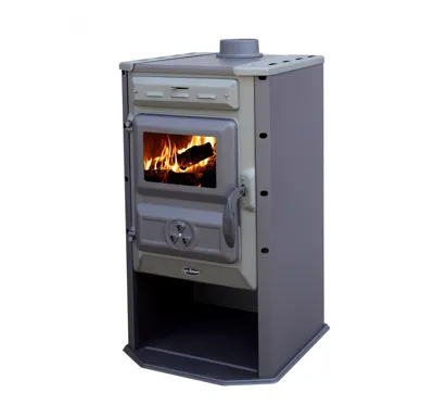 TIM SISTEM Krbová kamna na dřevo Čarobna pec ECO 6,9 kW, ocelová, šedo-zelená