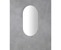 AQUALINE Zrcadlo s broušenou hranou oválné 40x70cm, CU free (4)