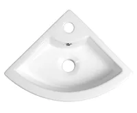 SAPHO GYNT keramické umyvadlo, rohové, 33x33 cm, bílá (3)