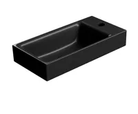 GSI NUBES keramické umývátko 50x25cm, pravé/levé,  černá mat GSI NUBES keramické umývátko 50x25cm, pravé/levé,  černá mat
