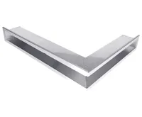 HS Flamingo Krbová mřížka OTEVŘENÁ rohová pravá 80x40x6 cm, nerez