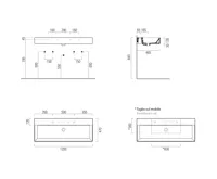 GSI KUBE X keramické dvojumyvadlo 120x47cm, bílá ExtraGlaze (7)