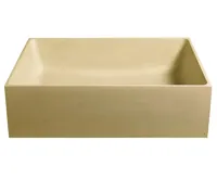 SAPHO FORMIGO betonové umyvadlo na desku, 47,5x36,5cm, žlutá mat (4)