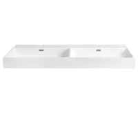 SAPHO AQUATIC umyvadlo, litý mramor, 140x46cm, bílá (3)