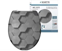 Schütte WC sedátko GREY HEXAGONS| Duroplast,  Duroplast, Soft Close (5)
