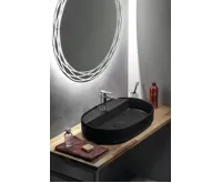 ISVEA INFINITY OVAL keramické umyvadlo na desku, 60x40cm, černá mat (6)