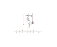SAPHO STAR připojovací sada ventilů ruční rohová, chrom (5)