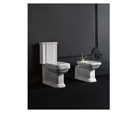 KERASAN WALDORF WC kombi, spodní/zadní odpad, bílá-chrom (1)