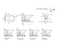 KERASAN RETRO WC mísa stojící, 39x61cm, spodní/zadní odpad, bílá (5)