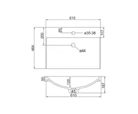 Nábytkové umyvadlo, 61x46x14 cm, litý mramor, bílé (1)
