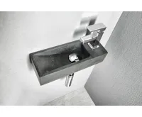 SAPHO BLOK kamenné umývátko 38x14cm, baterie vpravo, antracit (3)