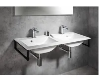 SAPHO YUKON dvojumyvadlo, litý mramor, 120x45cm, bílá (3)