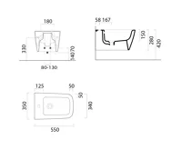 GSI NUBES bidet závěsný 35x55cm, bílá mat (4)