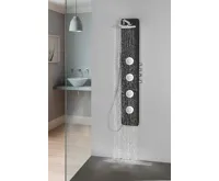 POLYSAN SPIRIT ROUND termostatický sprchový panel 250x1550mm, černá (8)