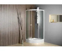 AQUALINE ARLEN čtvrtkruhová sprchová zástěna 900x900 mm, sklo Brick (3)