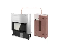 ROMOTOP Krbová vložka IMPRESSION 3G L 97.51.14, s výsuvnými dvířky a modulárním systémem AMS, Šedý Igniton