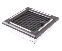 HS Flamingo Krbová mřížka 16x16 cm, EXCLUSIVE grafit / nerez s žaluzií