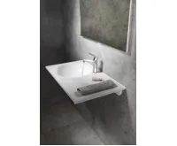 SAPHO JUNO umyvadlo, litý mramor, 80x47cm, levé, bílá (3)