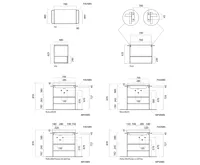 GSI NUBES/NORM konstrukce pod umyvadlo 80x50cm, černá mat/ořech (4)