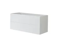 Aira desk, koupelnová skříňka, bílá, 2 zásuvky, 1210x530x460 mm