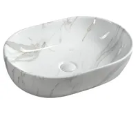 SAPHO DALMA keramické umyvadlo na desku, 59x42 cm, carrara SAPHO DALMA keramické umyvadlo na desku, 59x42 cm, carrara