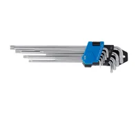 BGS Klíče T-profil T10 - T50, extra dlouhé, sada 9 dílů