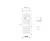 AQUALINE ALYA otopné těleso rovné 500x1230mm, chrom (6)
