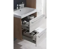 Koupelnová skříňka s umyvadlem z litého mramoru 80 cm,  bílá/bílá (2)