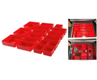 BGS Přihrádky plastové, pro dílenský vozík, sada 17 dílů BGS Přihrádky plastové, pro dílenský vozík, sada 17 dílů