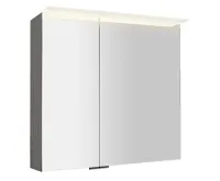 SAPHO LINEX galerka s LED osvětlením, 80x70x15cm, dub stříbrný