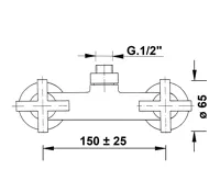 SAPHO AXIA nástěnná sprchová baterie pro sloup 990E, chrom (4)
