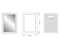MERE zrcadlo 500x700mm, lepené (1)