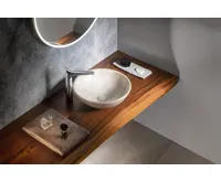 SAPHO DALMA keramické umyvadlo na desku, Ø 42cm, marfil (5)