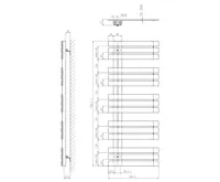 SAPHO SILVANA otopné těleso 500x1236mm, metalická stříbrná (9)