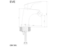 Bidetová baterie, Eve, bez výpusti, chrom (1)